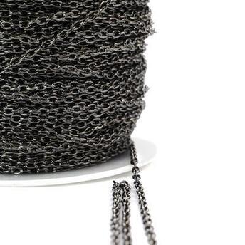 Цепь для рукоделия 2,1х3 мм Черный 1 метр