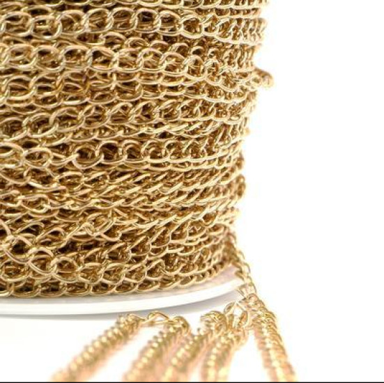 Цепь для рукоделия 3,8x6 мм Золото 1 метр