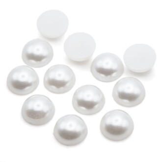 Полубусины акриловые 10 мм +-75 шт. Белый
