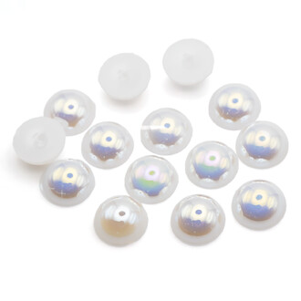Полубусины акриловые 10 мм +-75 шт. Белый перламутр