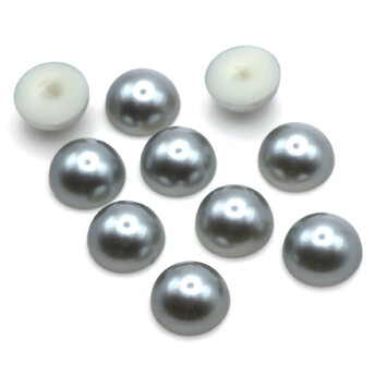 Полубусины акриловые 10 мм +-75 шт. Серый