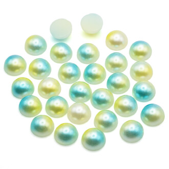 Полубусины акриловые 3 мм +-500 шт. Бирюзовый с желтым