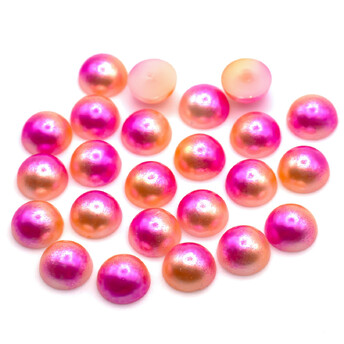 Полубусины акриловые 3 мм +-500 шт. Розовый с оранжевым