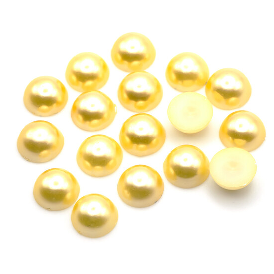 Полубусины акрил 8 мм +-200 шт. Желтый