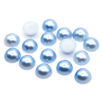 Полубусины акрил 8 мм +-200 шт. голубой