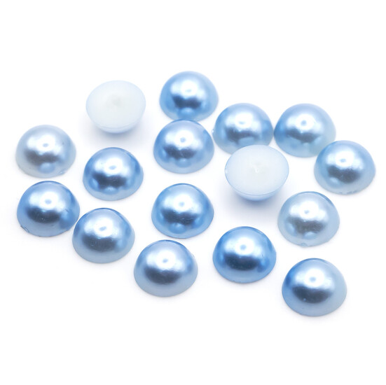 Полубусины акрил 8 мм +-200 шт. голубой