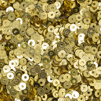 Пайетки круглые 3 мм 250 г Золотой