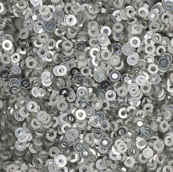 Пайетки круглые 2 мм 250 г Серебро