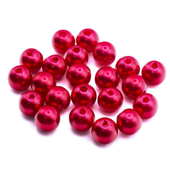 Бусины круглые с гальваническим покрытием 10 мм Красный 25 г (+-50 шт.)