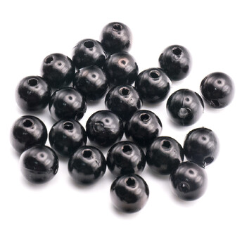Бусины круглые с гальваническим покрытием 10 мм Черный 25 г (+-50 шт.)