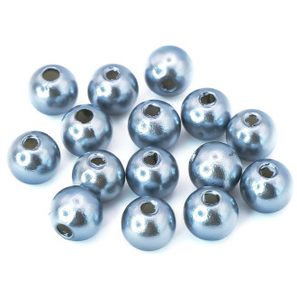 Бусины круглые с гальваническим покрытием 8 мм Серо-серебристый 25 г (+-100 шт.)
