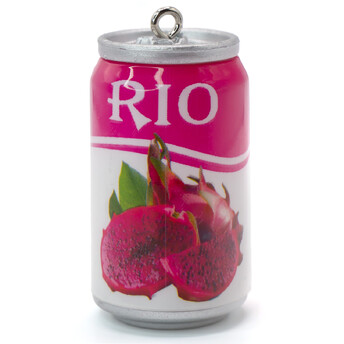 Подвеска, брелок в виде банки RIO питахайя, размер 45х23мм, 1шт.