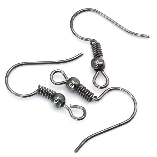 Швензы для сережек 20х18 мм Черный Никель 50 пар