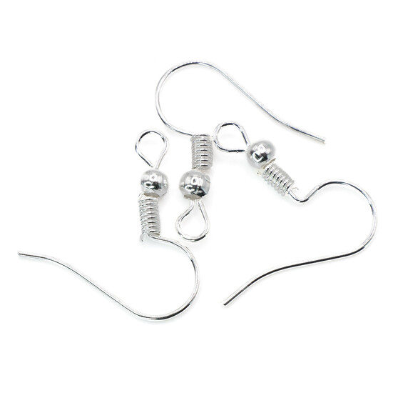 Швензы для сережек 20х18 мм Серебро 50 пар