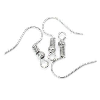 Швензы для сережек 20х18 мм Серебро 50 пар