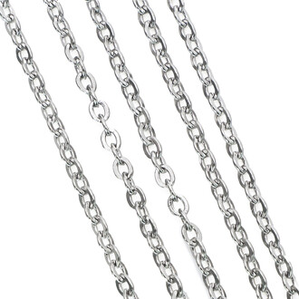 Цепь паянная 1,5х2 мм Платина 1 метр