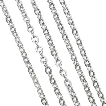 Цепь паянная 1,5х2 мм Платина 1 метр