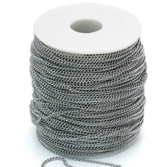 Цепь для рукоделия 2,3 мм Платина 1 метр