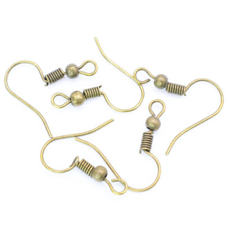 Швензы для сережек 20х18 мм Античное золото 50 пар