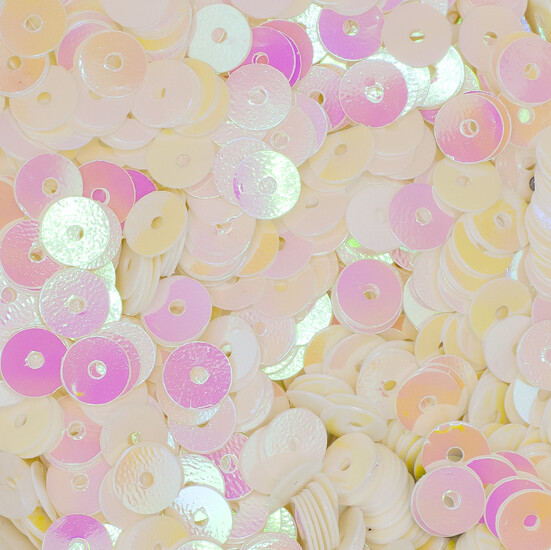 Пайетки круглые 5 мм 250 г Айвори хамелеон