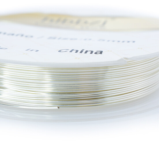 Медная проволока для рукоделия 0,5 мм катушка 5,5 м Серебро 1 шт.