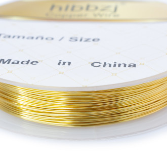 Медная проволока для рукоделия 0,5 мм катушка 5,5 м Золото 1 шт.