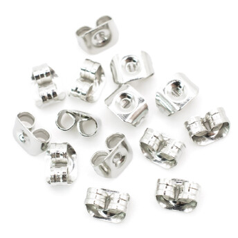 Заглушка для гвоздиков бабочка 3,5х5 мм Платина +-150 шт.