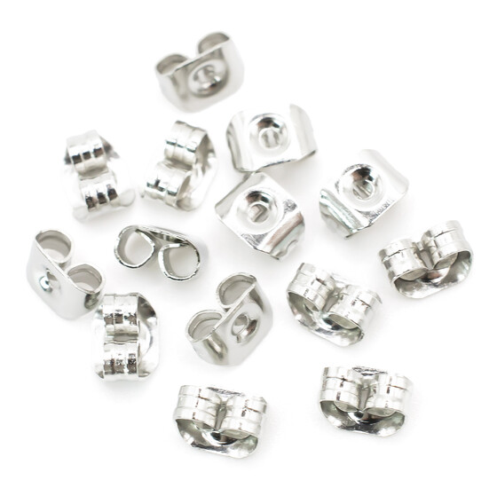 Заглушка для гвоздиков бабочка 3,5х5 мм Платина +-150 шт.