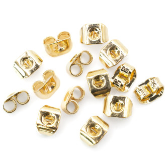 Заглушка для гвоздиков бабочка 3,5х5 мм Золото +-150 шт.