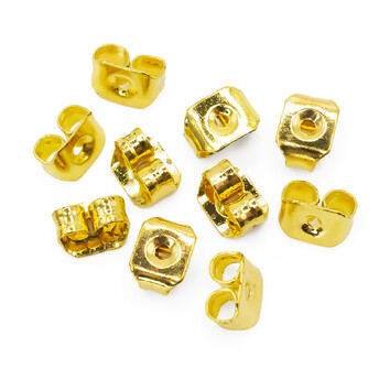 Заглушка для гвоздиков бабочка 3,5х5 мм Золото яркое +-150 шт.