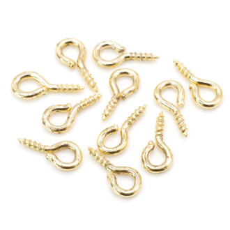 Штифт винтовой для бижутерии 5х10 мм +-50 шт. Золотистый