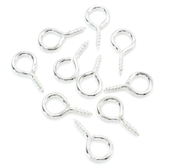 Штифт винтовой для бижутерии 4,5х10 мм +-50 шт. Серебристый