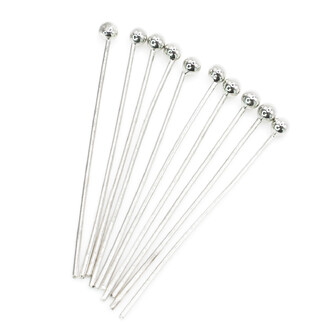 Пины медные с шариком 14х0,5 мм +-200 шт. Платиновый