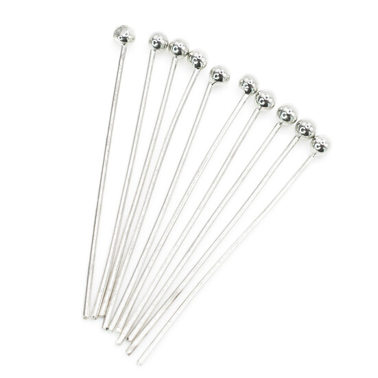 Пины медные с шариком 14х0,5 мм +-200 шт. Платиновый