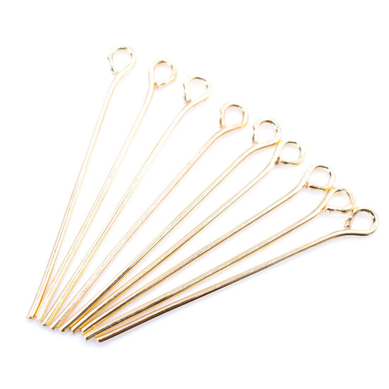 Булавки Пины с петелькой 30х0,7 мм Золотистый +-200 шт.