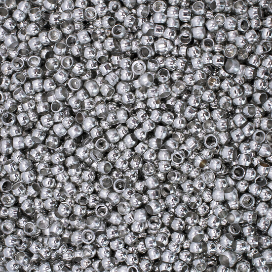 Стопперы (кримпы) фиксатор Бусина 2 мм Платина темная 350 шт.