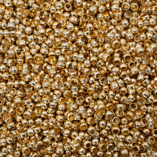 Стопперы (кримпы) фиксатор Бусина 2 мм Золото 350 шт.