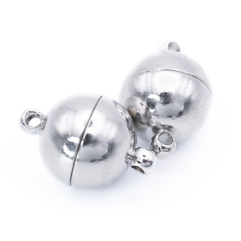 Замок магнитный Шар 10 мм Платина 1 шт.