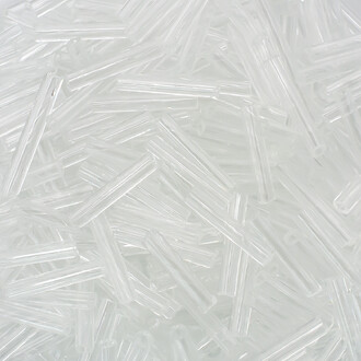 Бисер стеклярус 10 мм 25 г Прозрачный