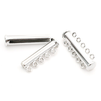 Замок магнитный на 5 нитей слайдер 30 мм цвет Платина 1 шт.