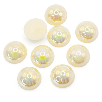 Полубусины акриловые 10 мм +-75 шт. Шампань перламутр