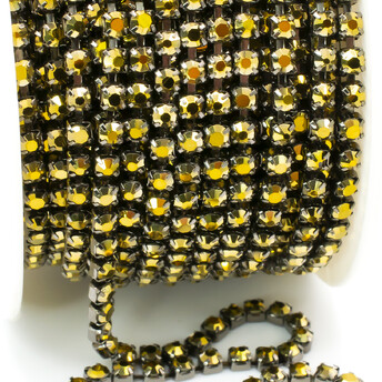 Стразовая цепь ss10 (2,8 мм) 1 м Aurum nickel