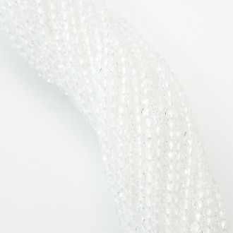 Бусины Шпинель огранка круглая 2 мм Ø 0,5 мм 200 шт. нить 37 см Белый 11