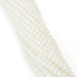 Бусины Шпинель Кошачий глаз, огранка круглая 2 мм Ø 0,5 мм 200 шт. нить 37 см Белый 10К