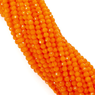 Бусины Шпинель Кошачий глаз, огранка круглая 2 мм Ø 0,5 мм 200 шт. нить 37 см Оранжевый 1К