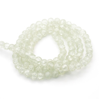 Бусины Битое стекло кракелюр 8 мм Прозрачный нить 80 см