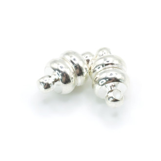 Замок магнитный Шар сплюснутый 7 мм Серебро 1 шт.