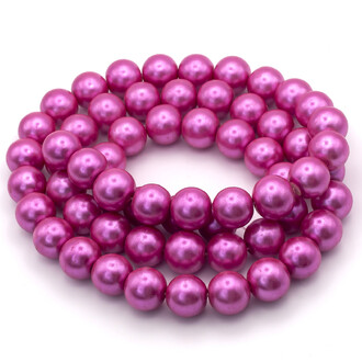 Бусины стекло под жемчуг Шар 10 мм ±90 шт. 80 см Азалия