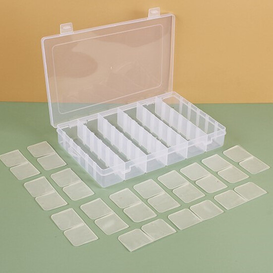 Органайзер 36 яч. контейнер пластиковый для рукоделия 27.2х17.5х4.5 см Прозрачный