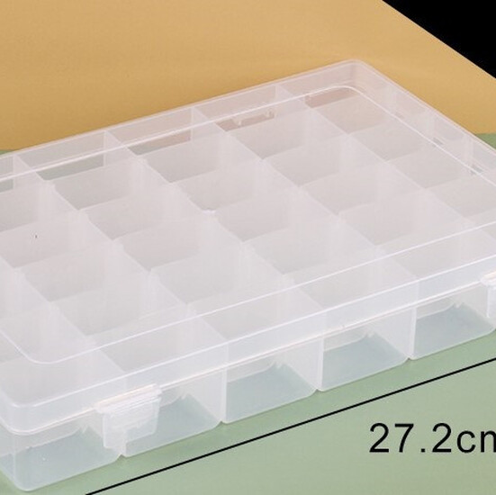 Органайзер 36 яч. контейнер пластиковый для рукоделия 27.2х17.5х4.5 см Прозрачный